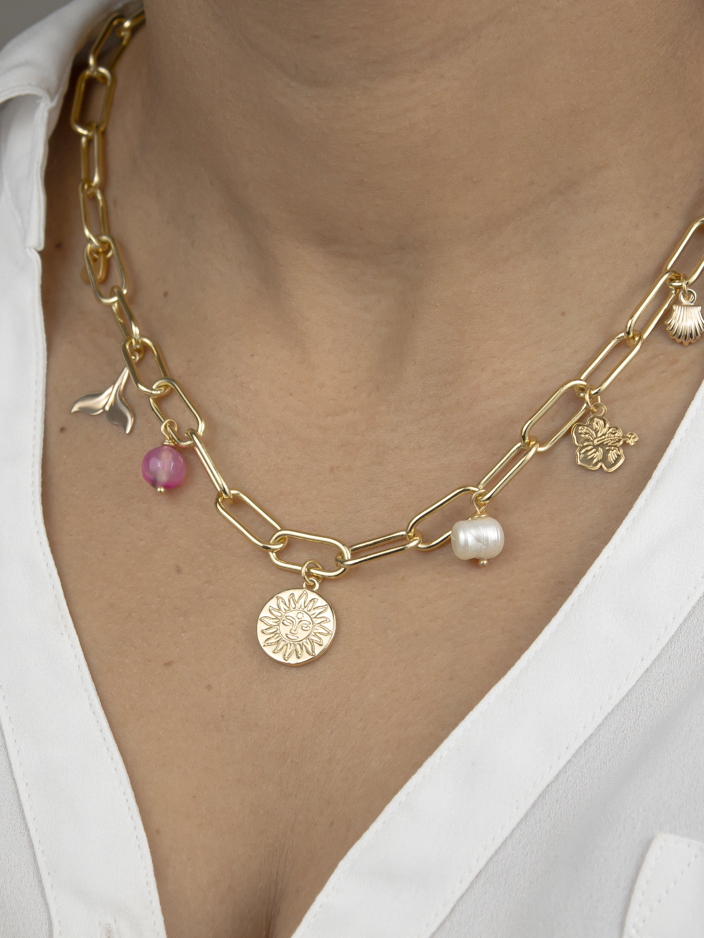 Collar con dijes variados