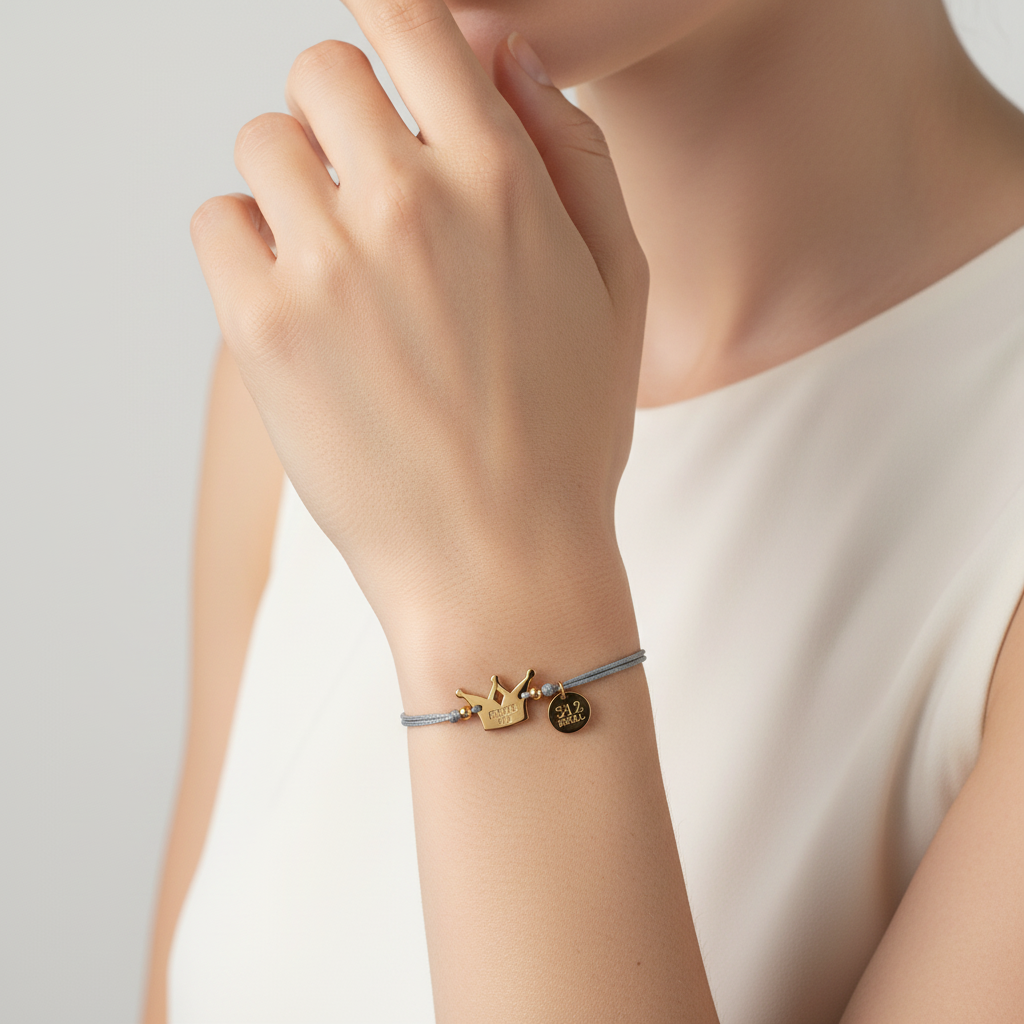 Hilos de Amor Bracelet with Crowned Charm