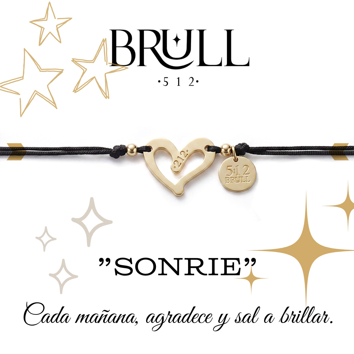 Collar Hilos de Amor con dije de corazón Brull 512