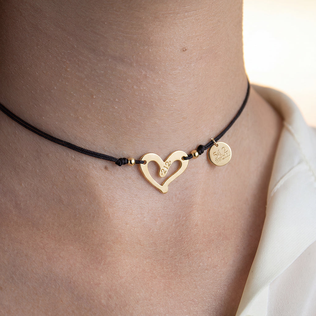 Collar Hilos de Amor con dije de corazón Brull 512