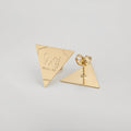 512 BRULL Golden Hour Triangle Ultra Slim Stud Earrings