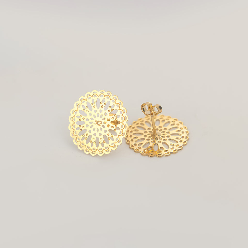 512 BRULL Mandala Ultra Slim Stud Earrings