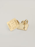 512 BRULL Golden Rombo Ultra Slim Stud Earrings