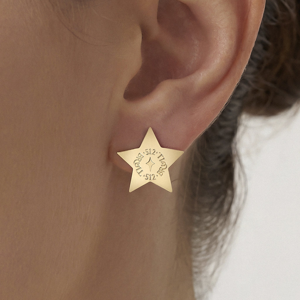 512 BRULL Star Ultra Slim  Stud Earrings