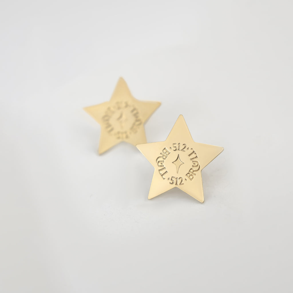 512 BRULL Star Ultra Slim  Stud Earrings