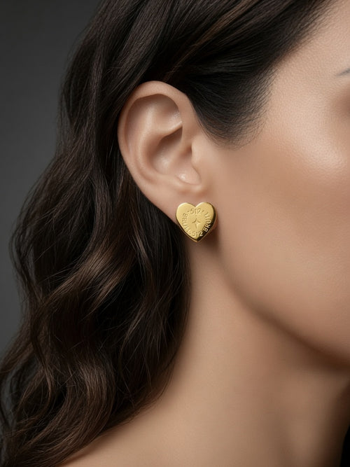 Brull 512 Gold Heart Studs