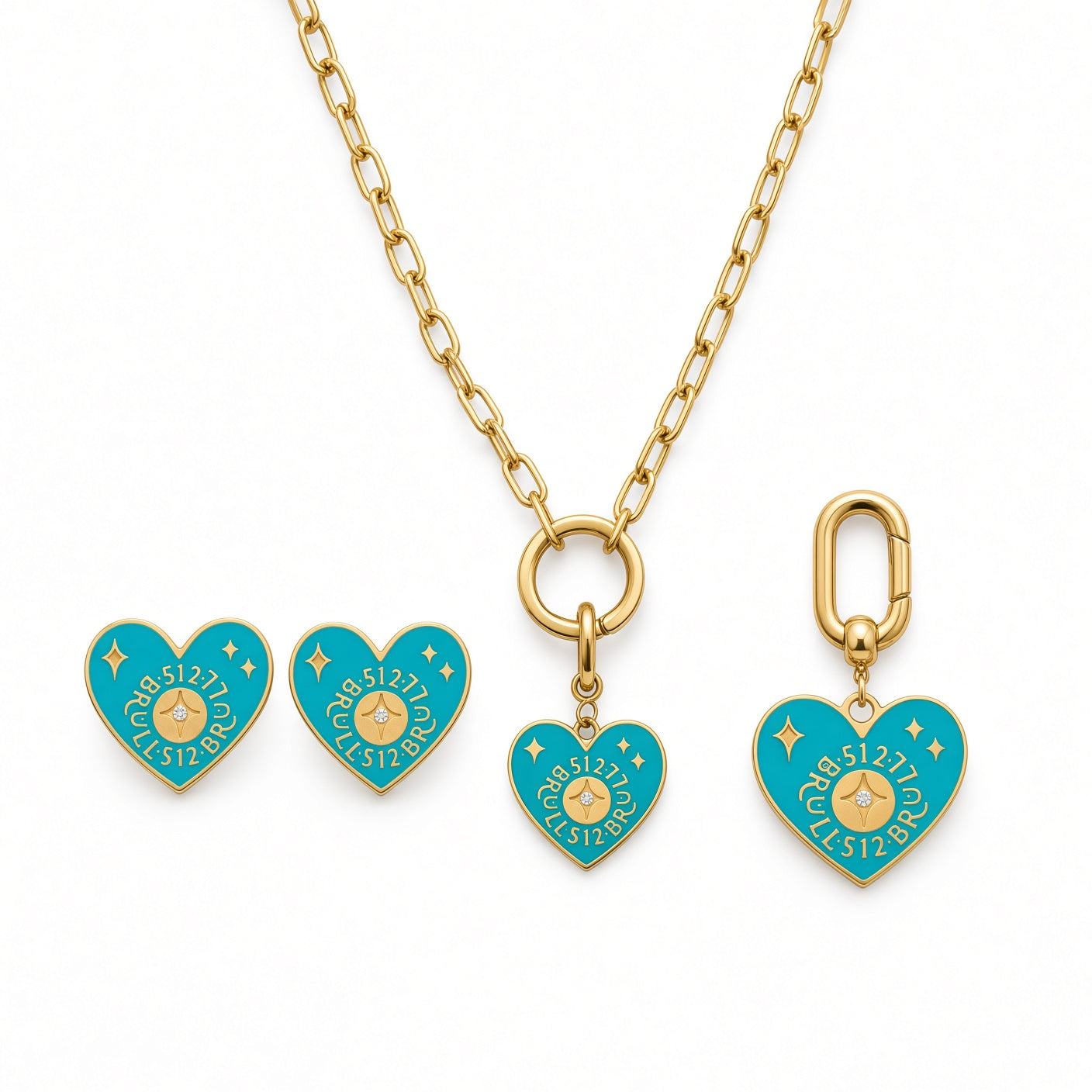 Puerto Banús Turquoise Heart Set