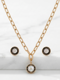 Juego de Madreperla, Pendientes y Collar