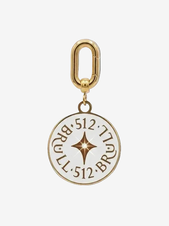 Puerto Banús White Circle Charm