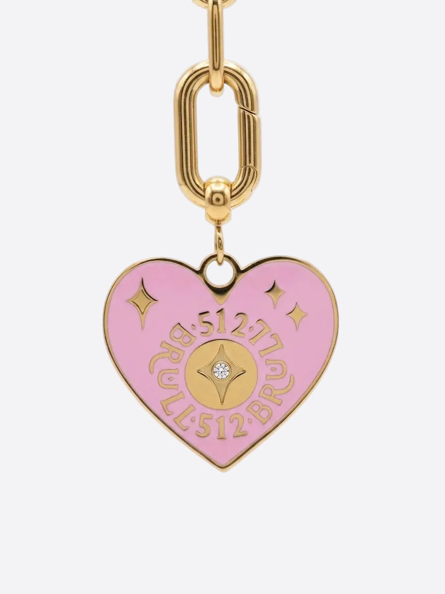 Puerto Banús Pink heart Charm