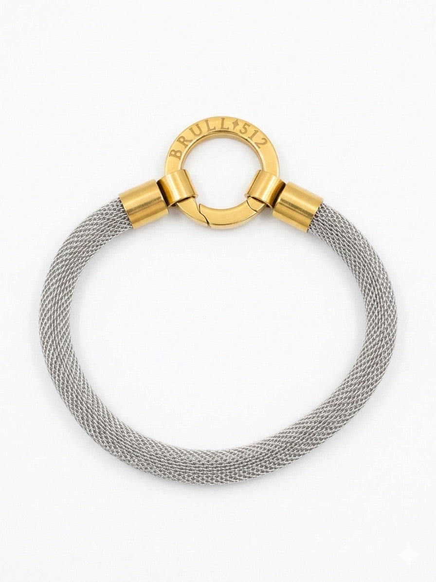 BRULL 512 Signature Two Tone Mesh Bracelet
