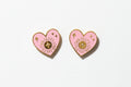 Pendientes de Botón Corazón Rosa Puerto Banús