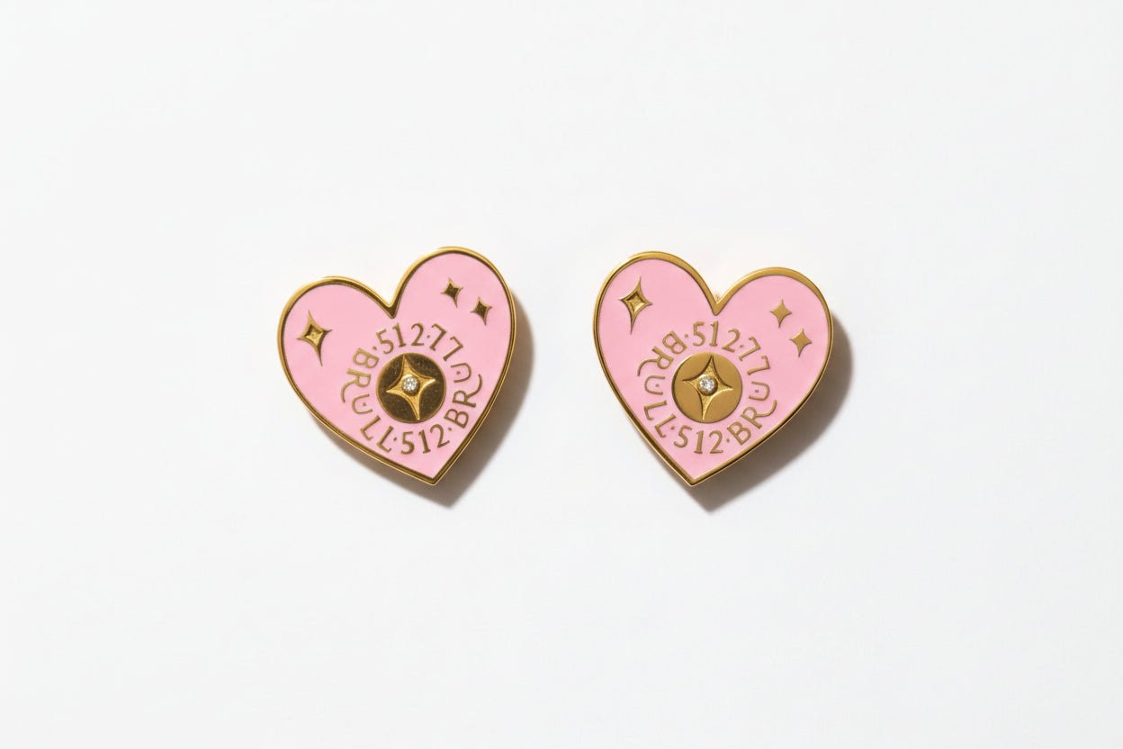 Pink Heart Puerto Banús Earrings