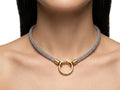 BRULL 512 Signature Two Tone Mesh Choker with Gold Clasp