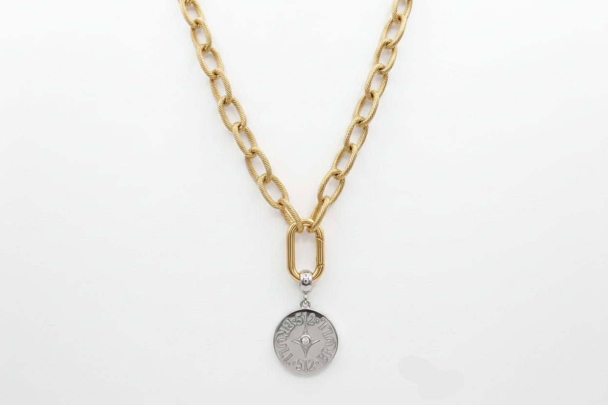 Nodus Earring and Necklace- Two Tones Signature set