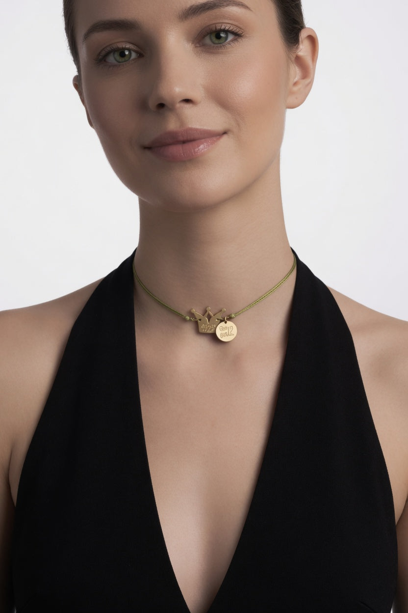 Hilos de Amor Necklace with Crowned Charm