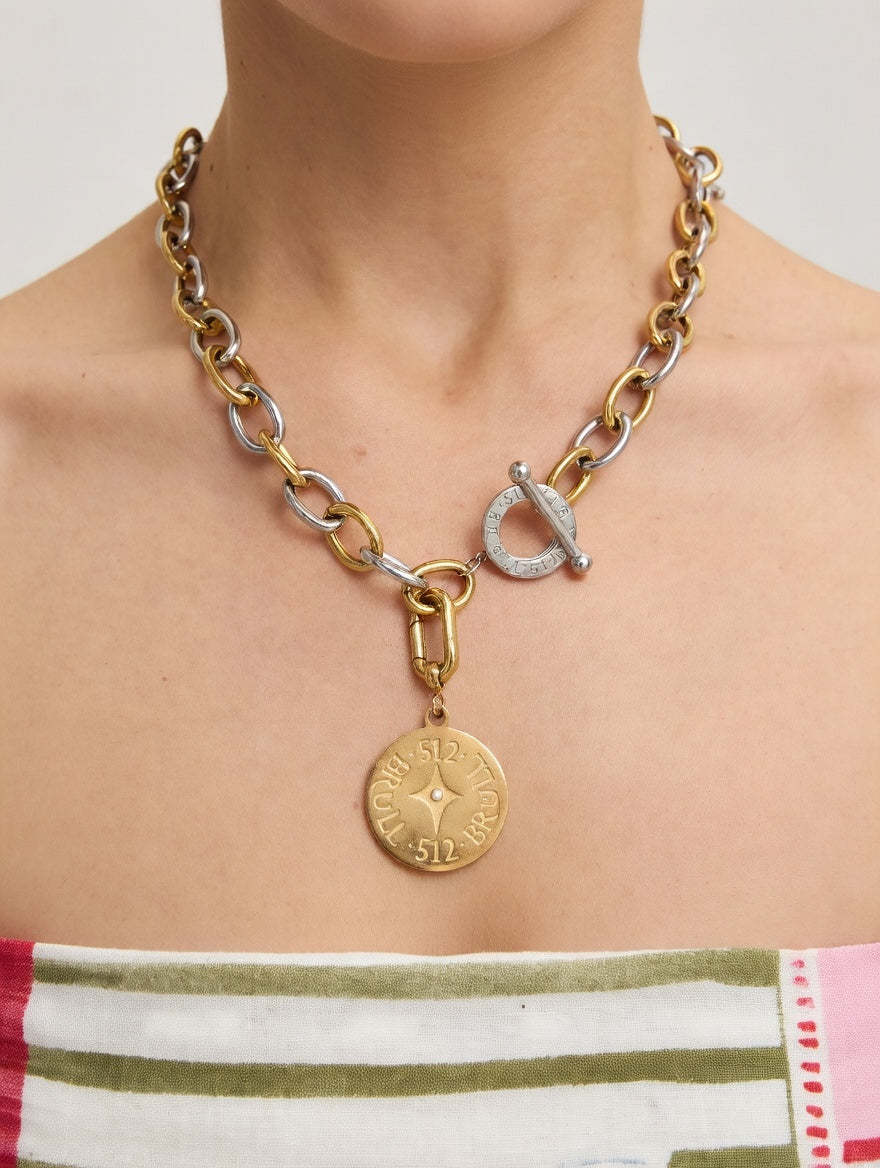 The Golden and silver Voyager 512 - Necklace
