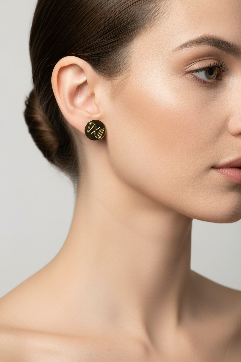 BRULL 512 Golden Hour Ultra Slim Stud Earrings
